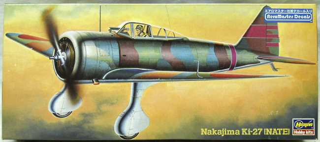 Hasegawa 1/72 TWO Nakajima Ki-27 Type 97 Nate - Capt Hyoe Shironaga 2nd Company 24th FR Philippines 1940 / Lt. Cdr. Saburo Hayashi 4th Flight Regiment 1940, NP9 plastic model kit